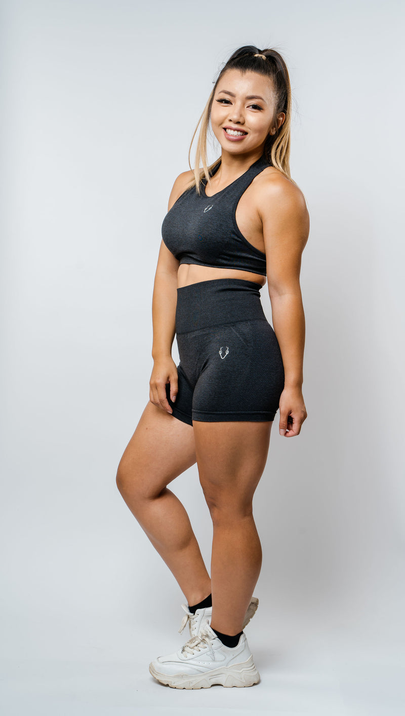 Seamless High Waisted Shorts Black