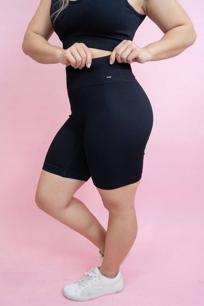 Magnetic Ribbed Knit Shorts - Flat White – Quaddess Apparel