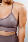 Power Sports Bra - Taro Milk Tea