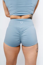 Slay Scrunch Shorts - Ocean Blue